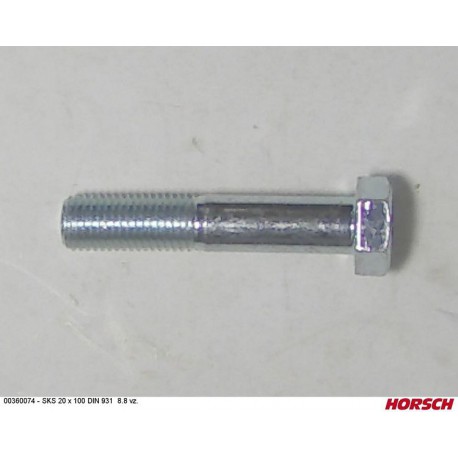 šroub M 20x100 DIN 931 8.8 vz.(00360074)